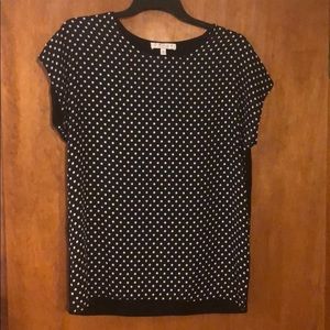 Black with white polka dot blouse. Chaus brand.